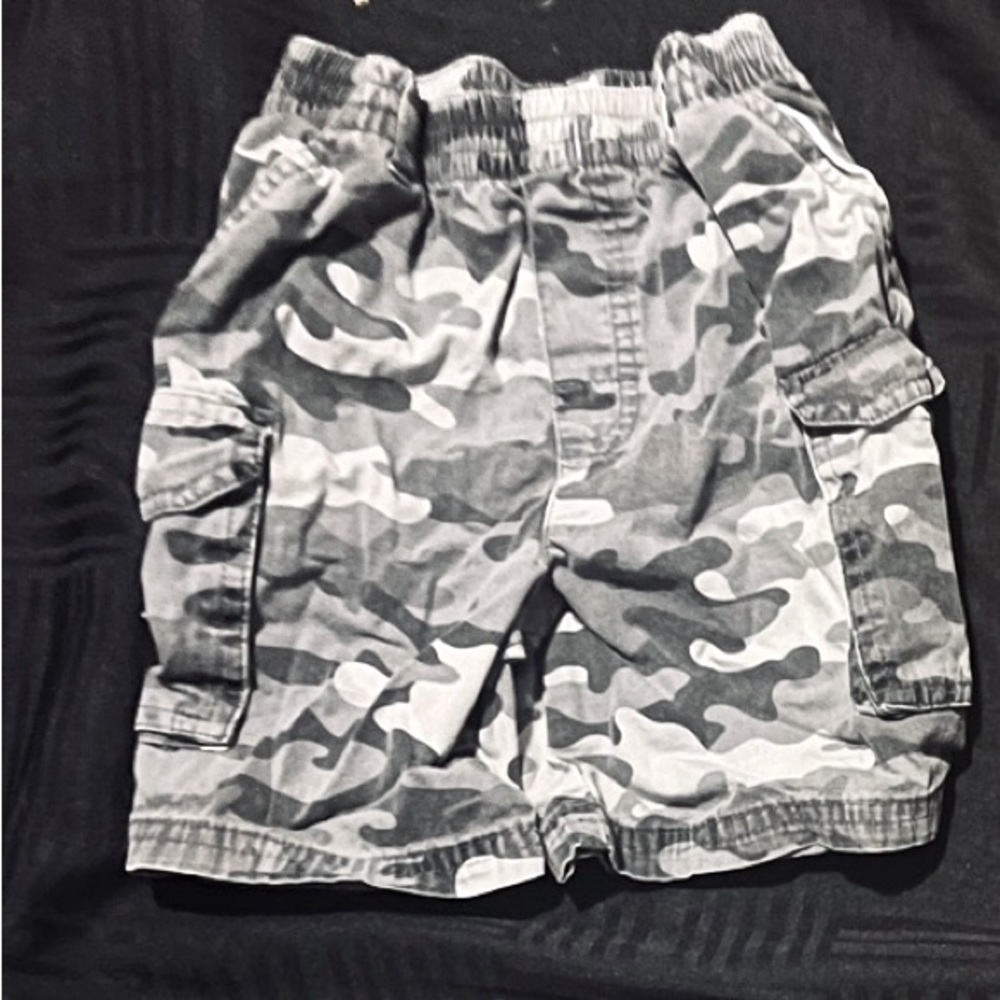 Save 💰 when bundled. Boys gray camo cargo shorts